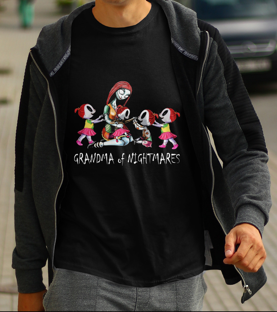 Grandma Of Nightmares With Four Girls T-Shirt