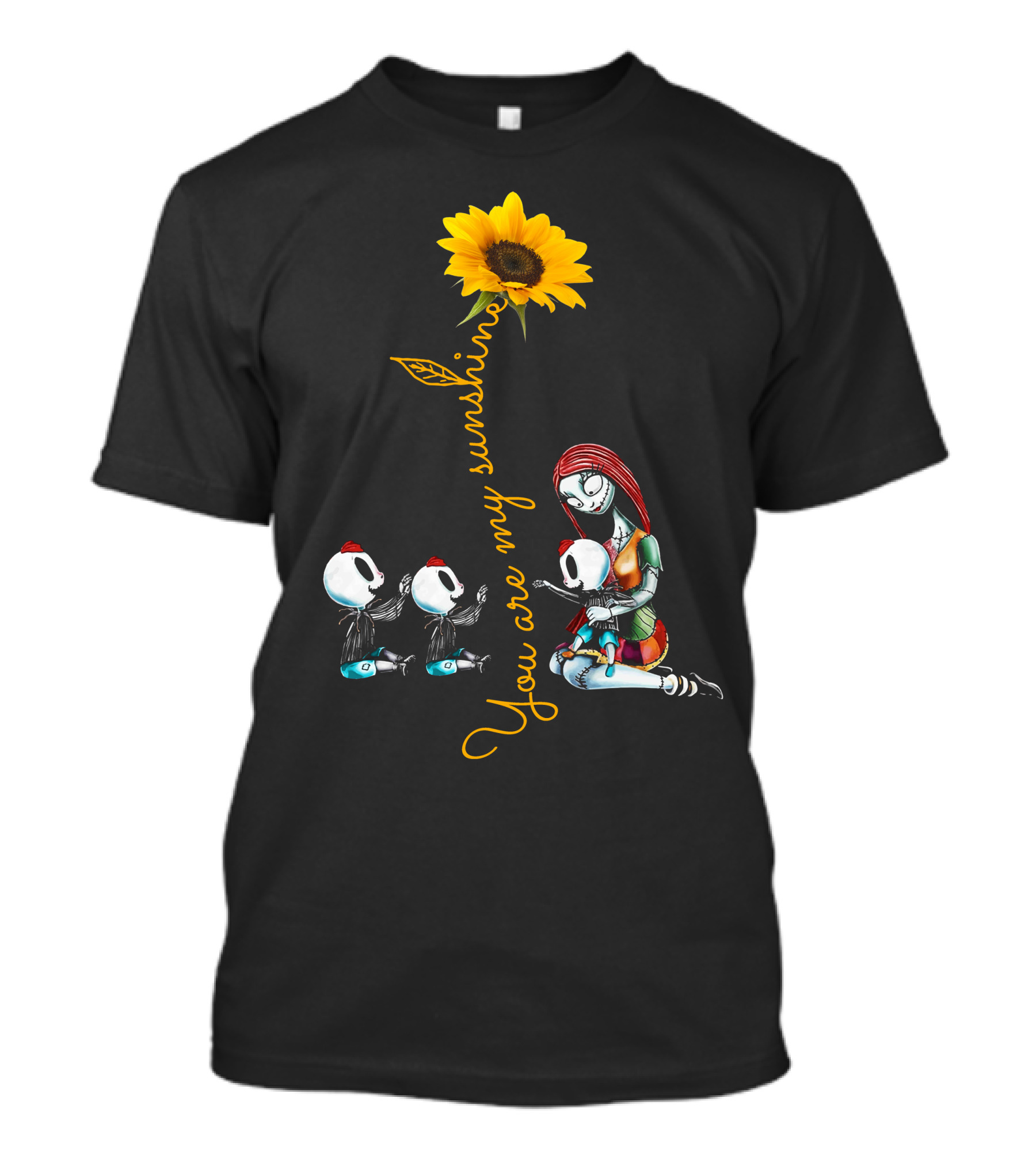 3 Boys You Are My Sunshine Sunflower With Characters In Love Hug T-Shirt