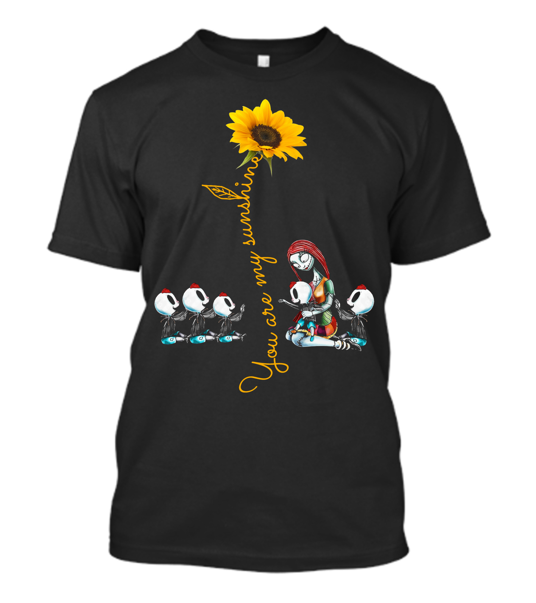 5 Boys You Are My Sunshine Skeleton Family Sunflower T-Shirt