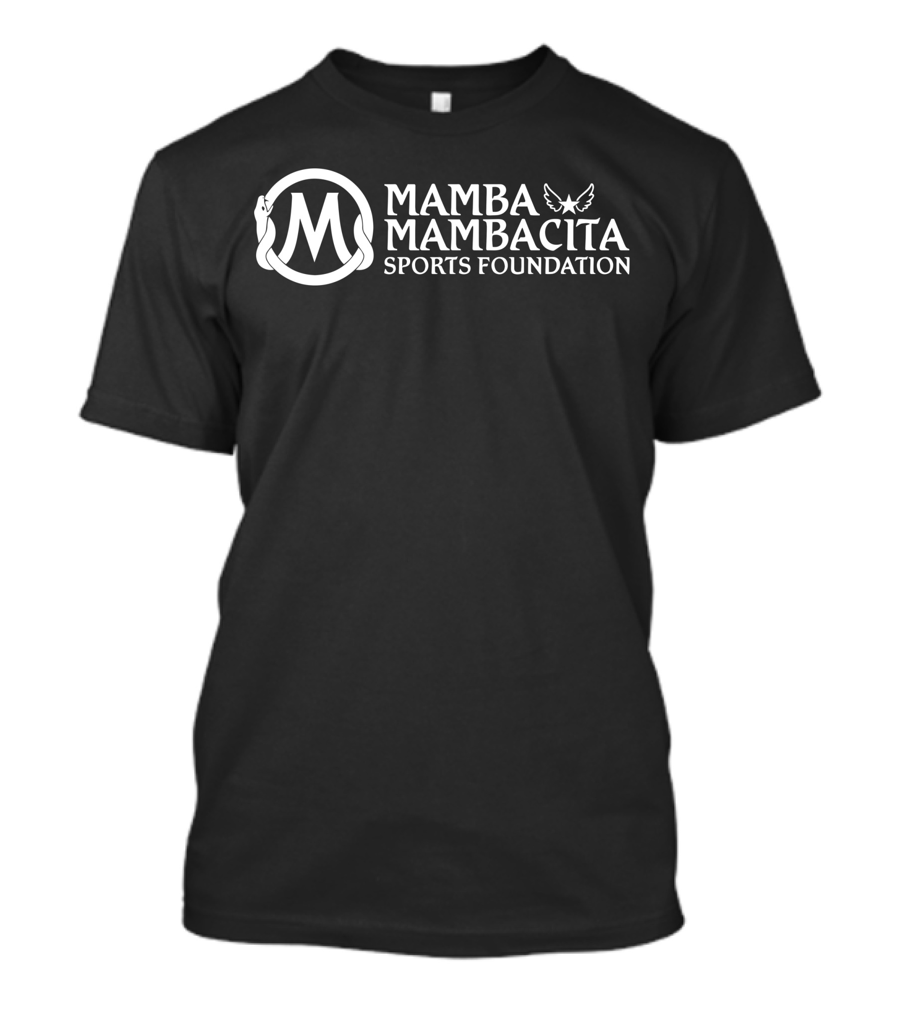 Mamba Mambacita Sports Foundation Logo With Snake And Wings Motif T-Shirt