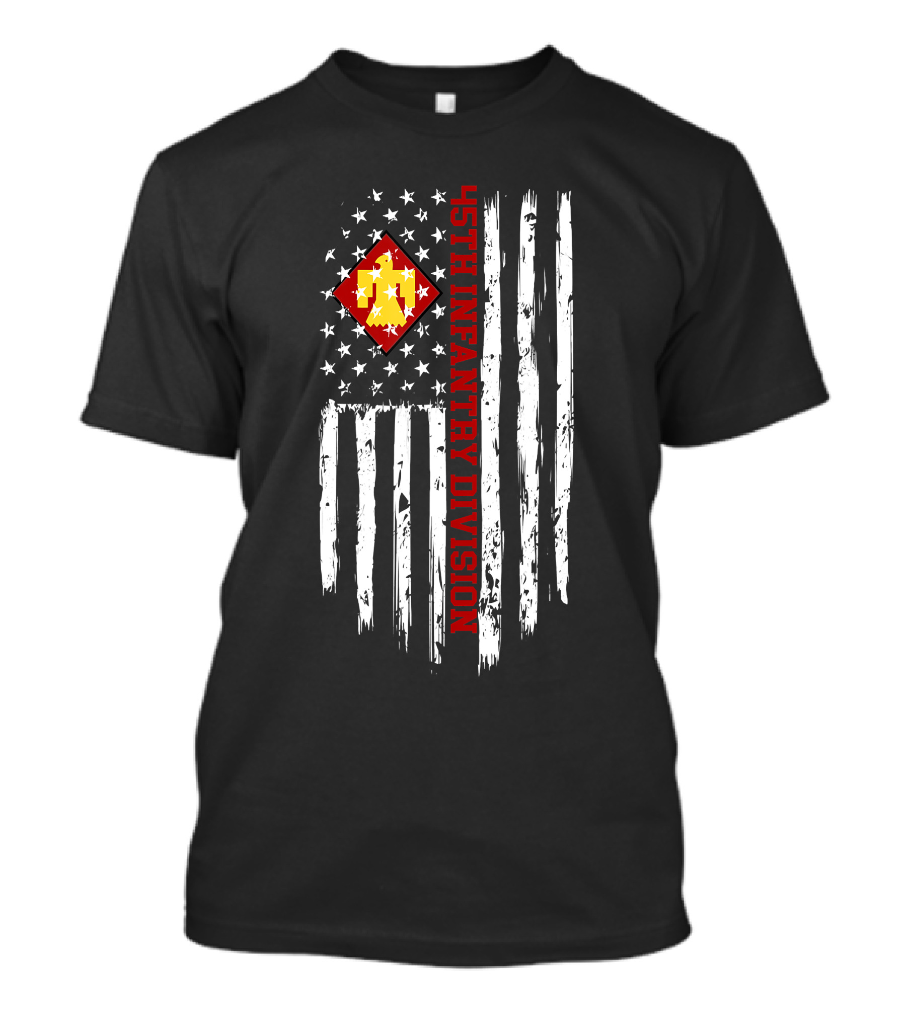 45th Infantry Division American Flag Distressed T-Shirt