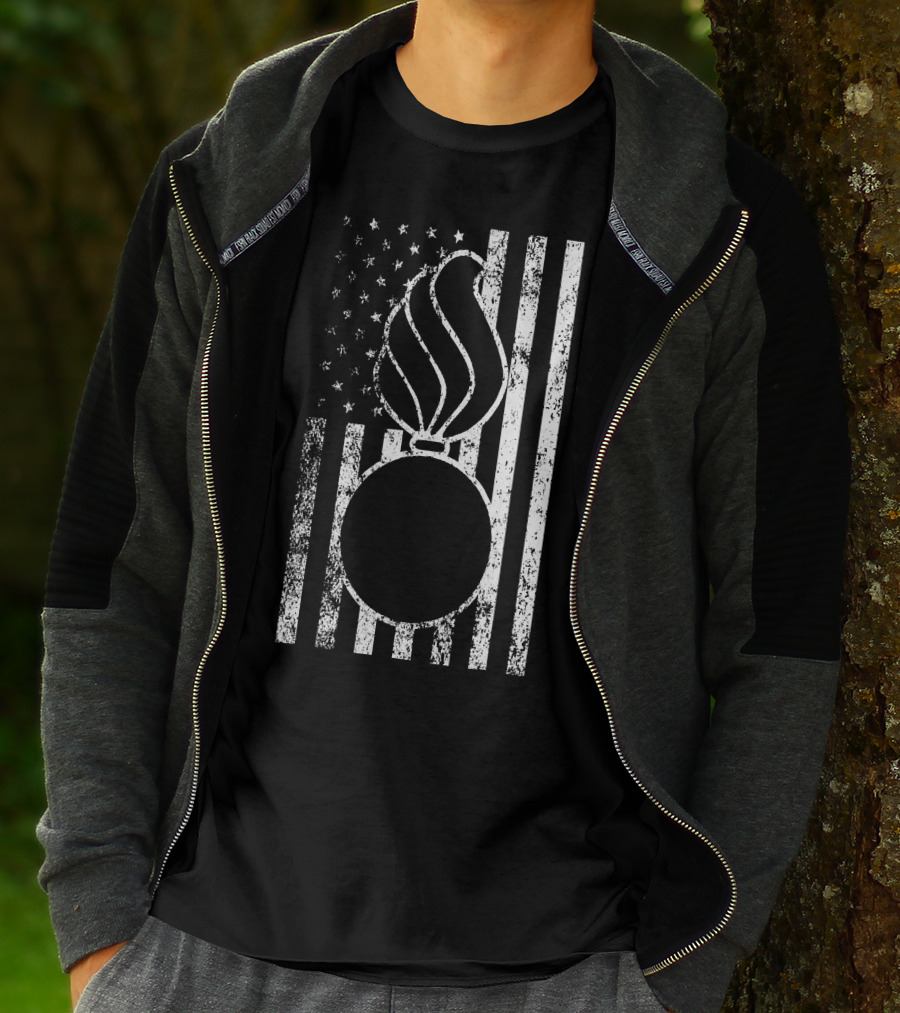 Air Force Ammo Pisspot Distressed American Flag Merica T-Shirt
