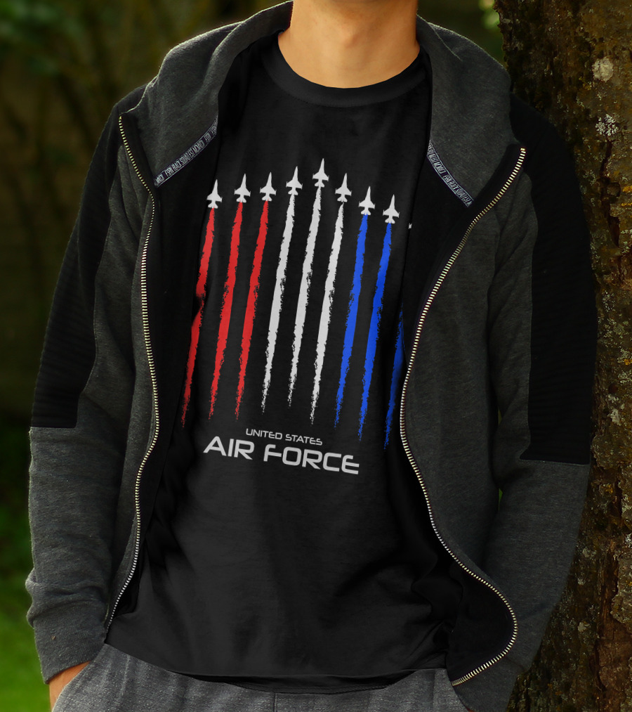 United States Air Force American Flag Jets T-Shirt