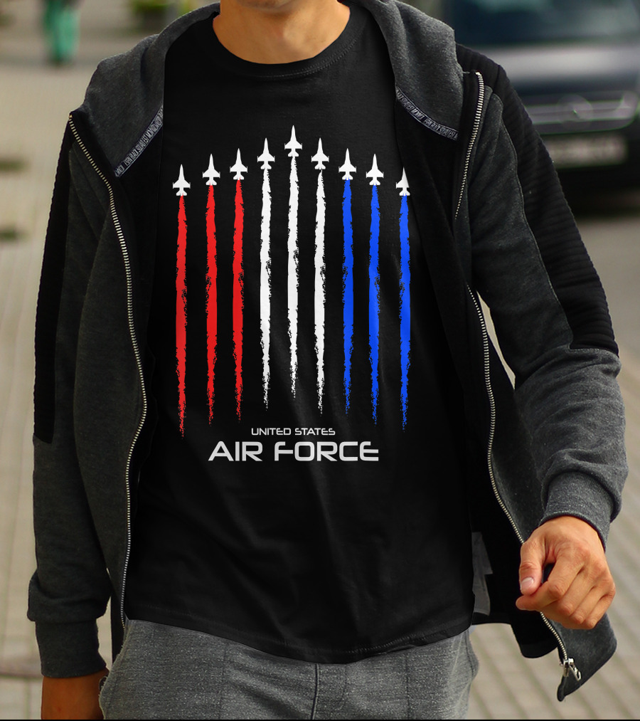 United States Air Force American Flag Jets T-Shirt