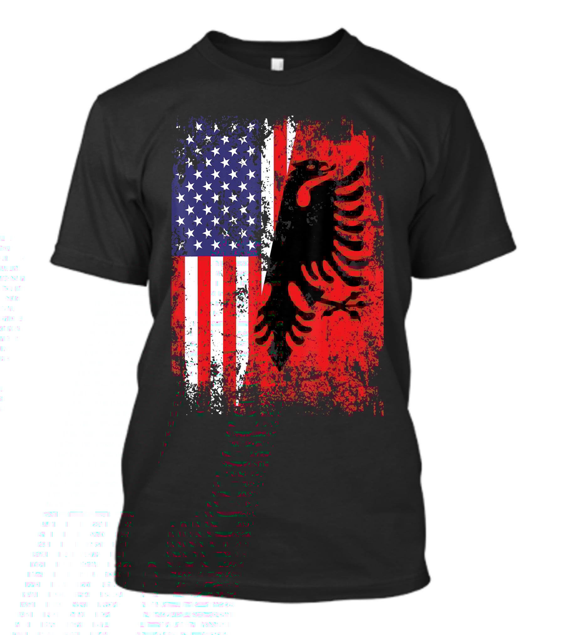 USA American Albania Flag Patriotic Albanian American Flag T-Shirt
