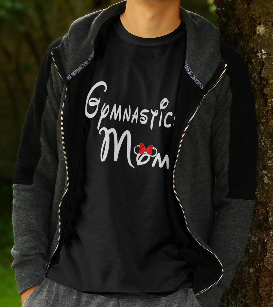 Gymnastics Mom With Bow T-Shirt