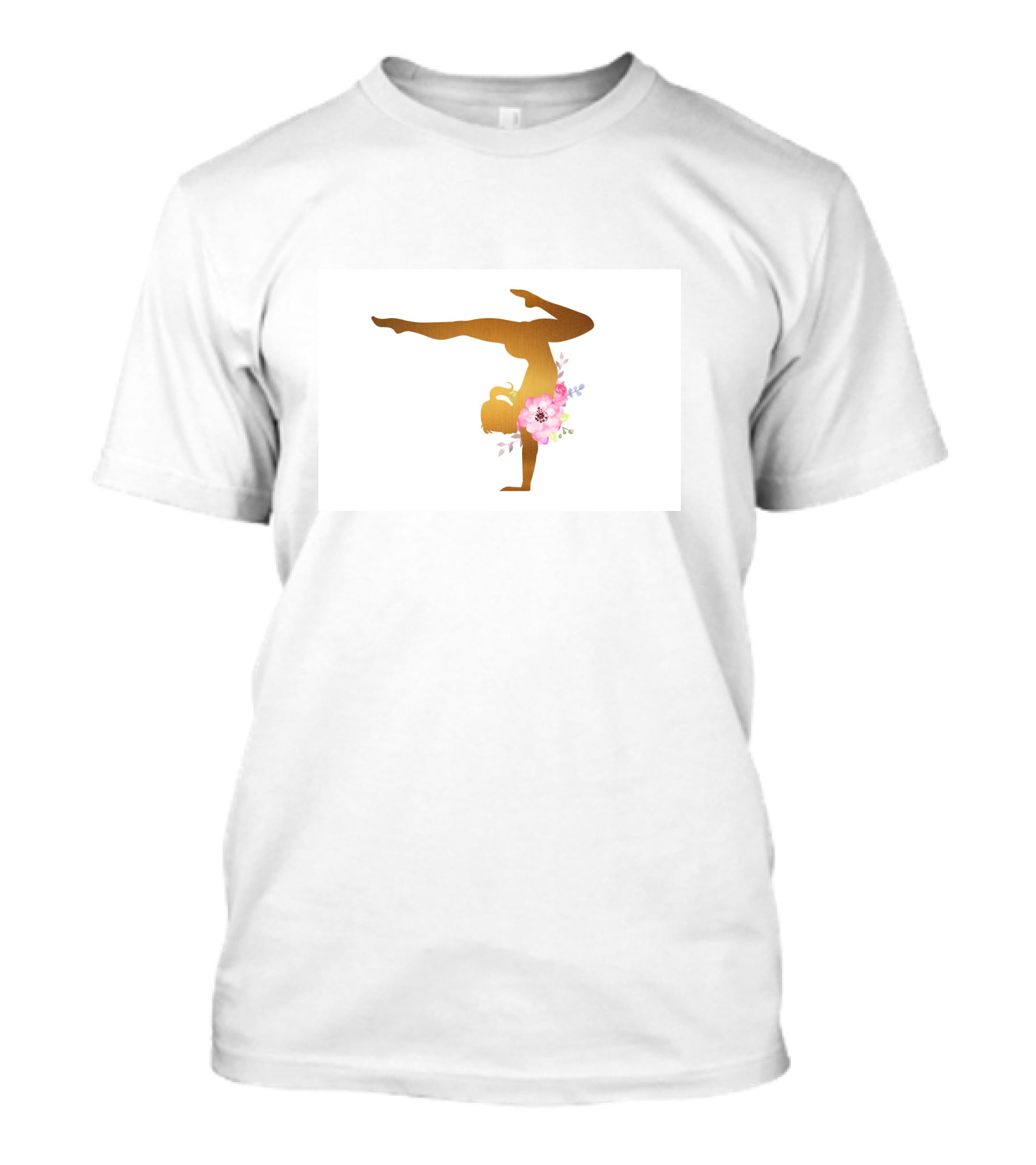 Gymnastics Floral Balance Artistry T-Shirt