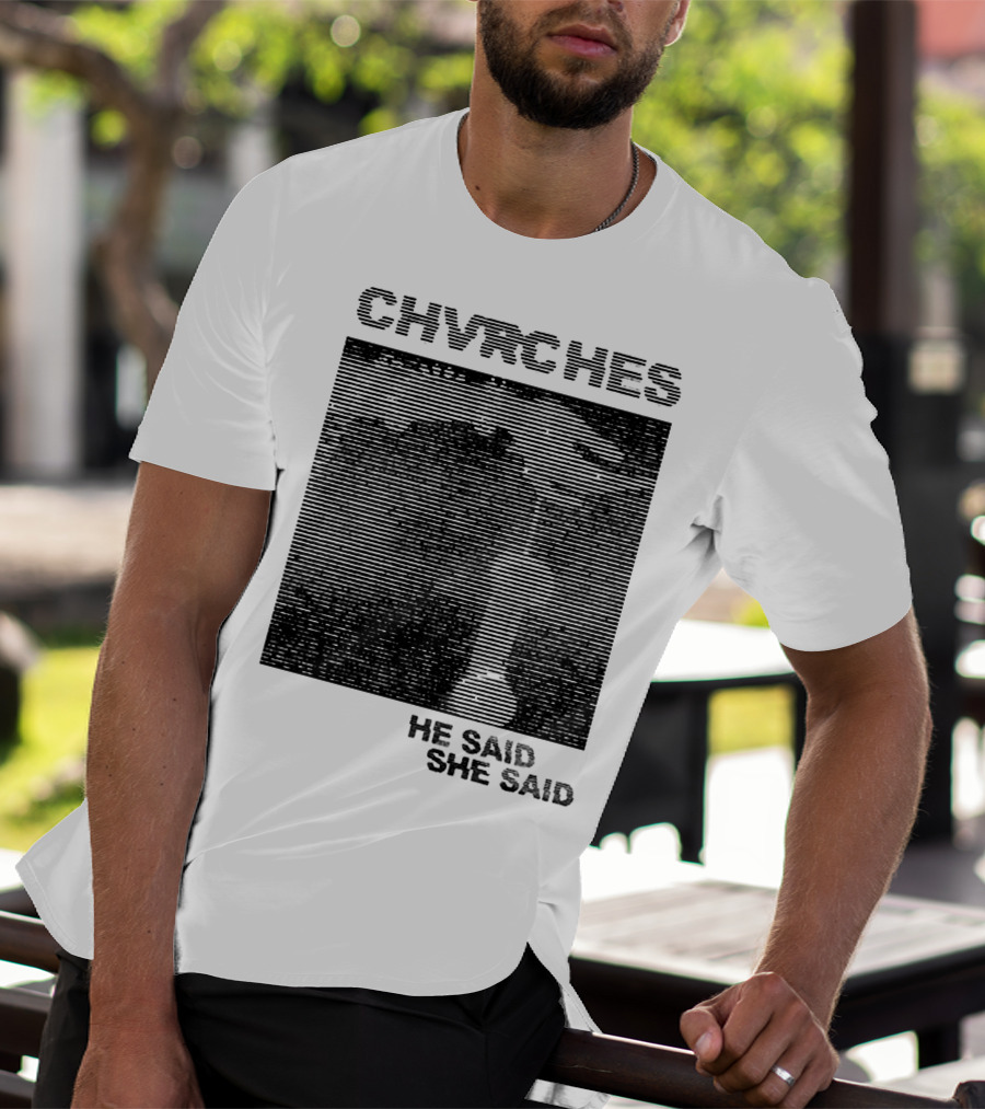 CHVRCHES He Said She Said Striped Visual T-Shirt