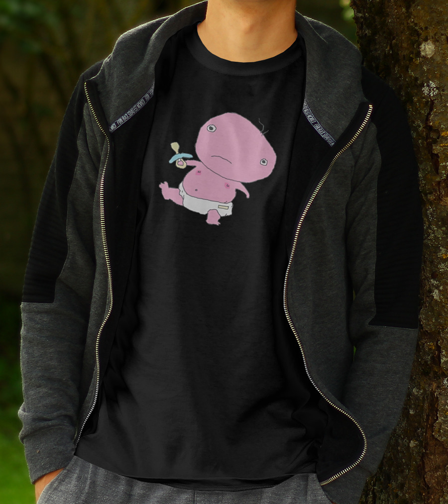 Jack Stauber Baby Character Pacifier Diaper Pink T-Shirt