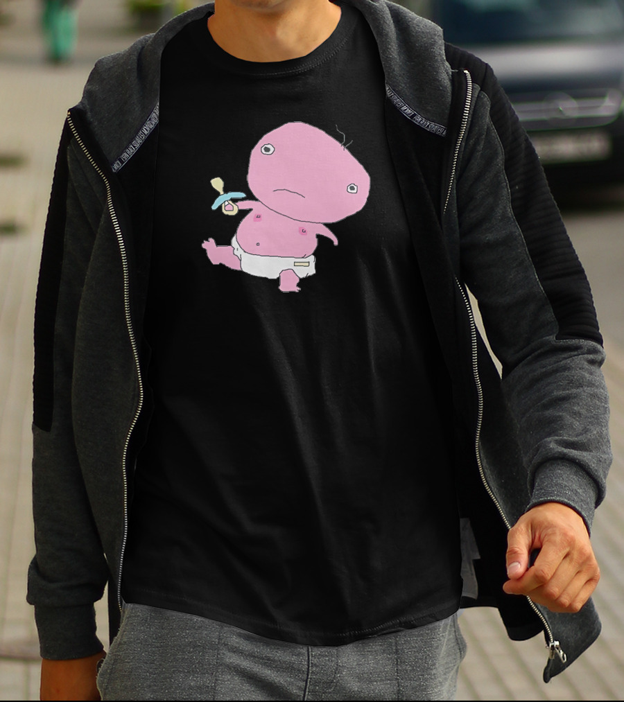 Jack Stauber Baby Character Pacifier Diaper Pink T-Shirt