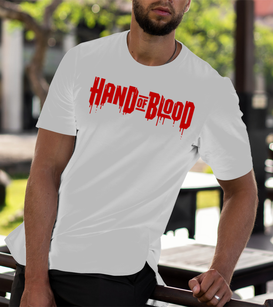 Handofblood Dripping Text T-Shirt