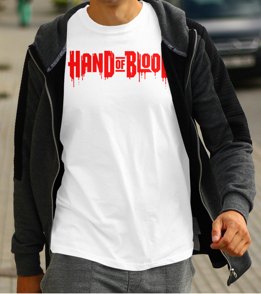 Handofblood Dripping Text T-Shirt