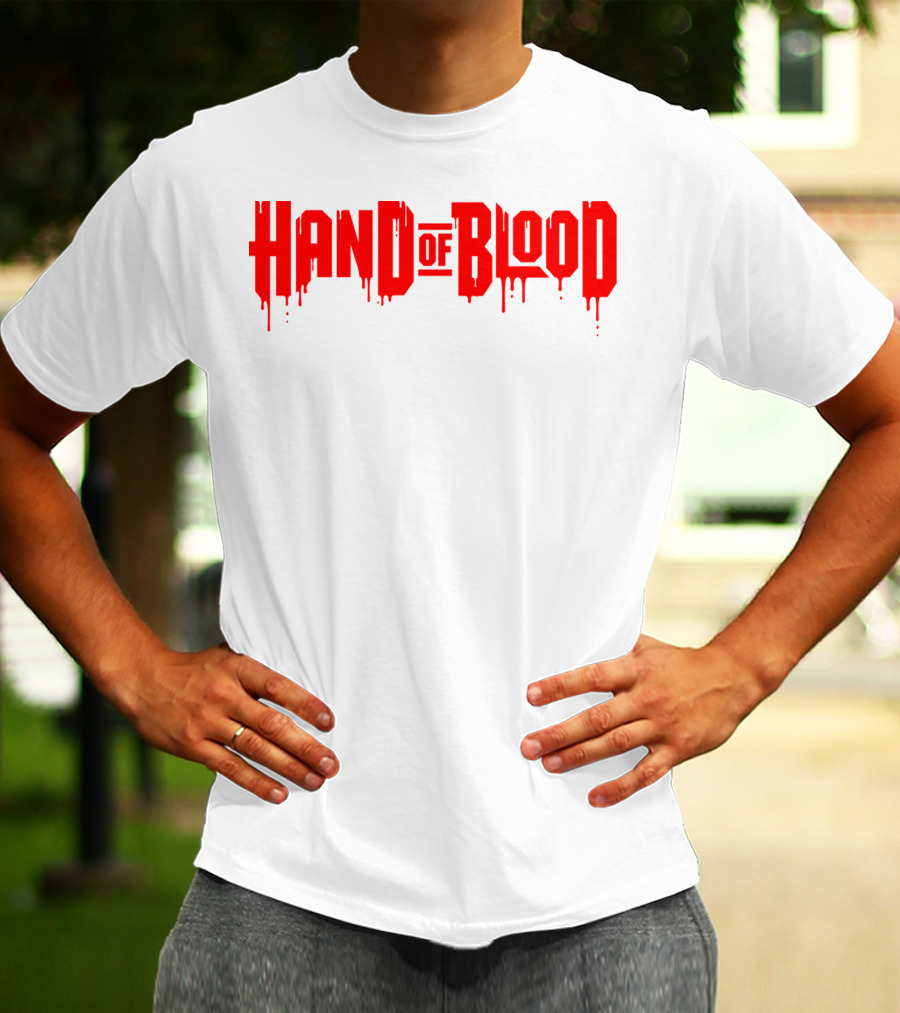 Handofblood Dripping Text T-Shirt