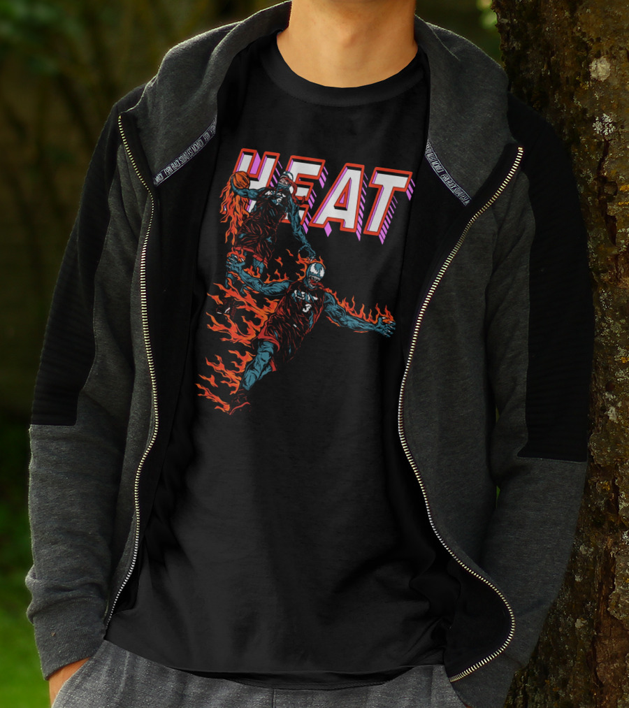 Heat Antimerch Basketball Flame Dunk Players T-Shirt