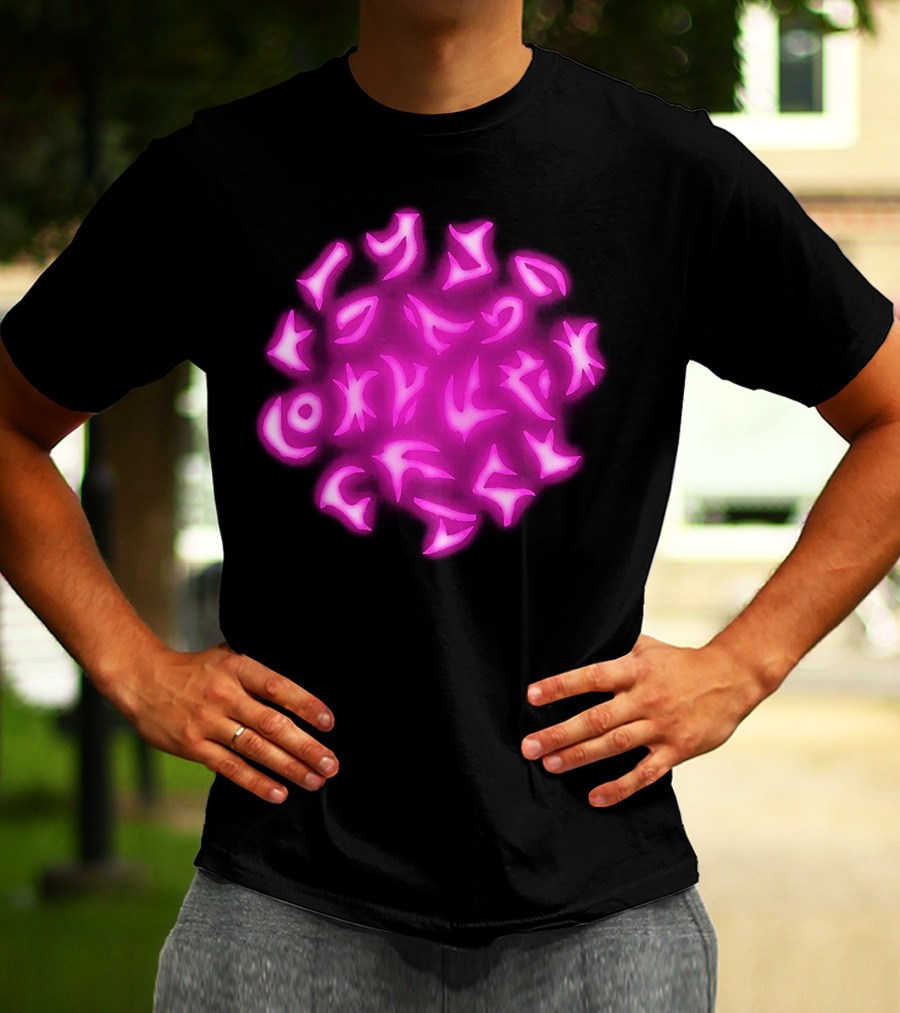 Coldplay Alien Symbols Pink Glowing T-Shirt