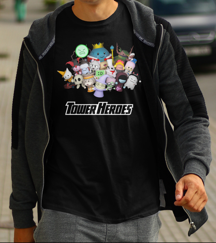 Tower Heroes Game Characters Compilation T-Shirt