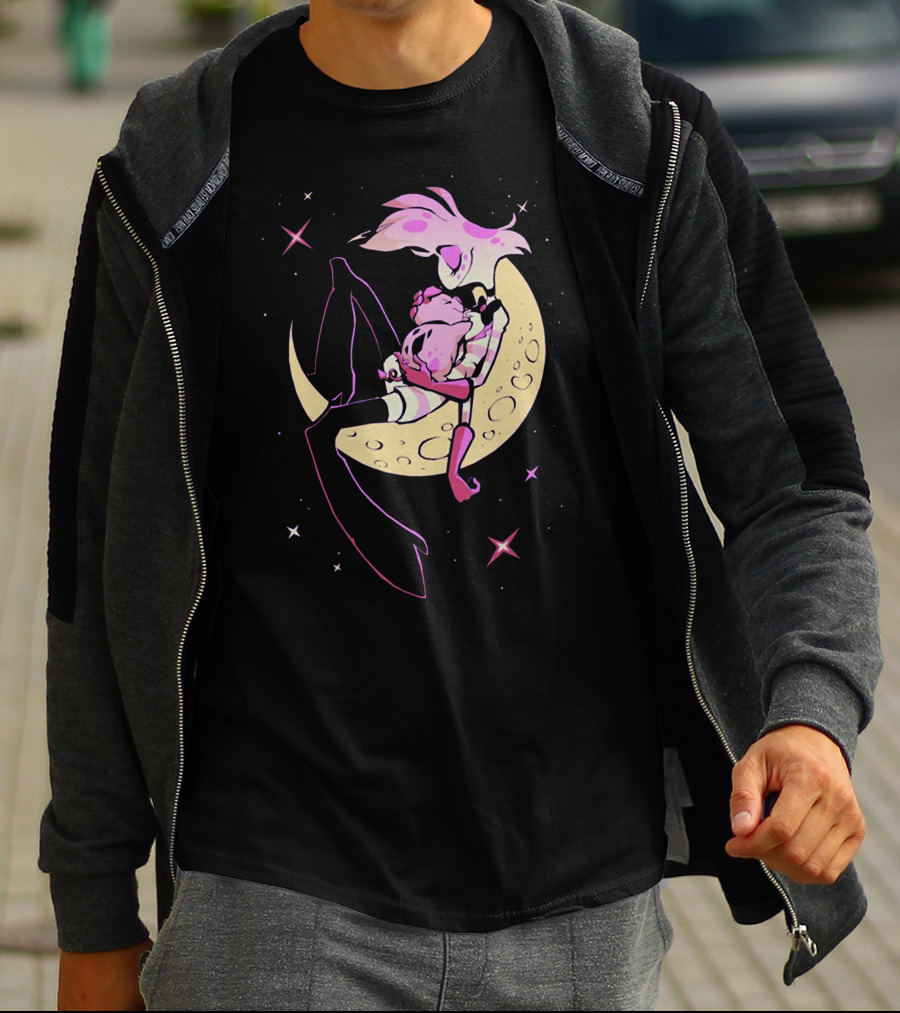 Vivziepop Moon Character Pink Starry Night Merch T-Shirt