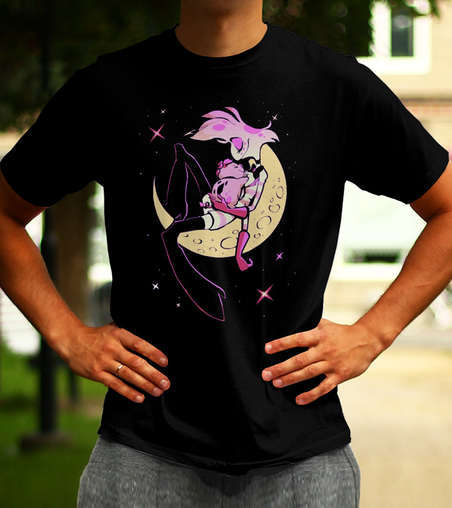 Vivziepop Moon Character Pink Starry Night Merch T-Shirt