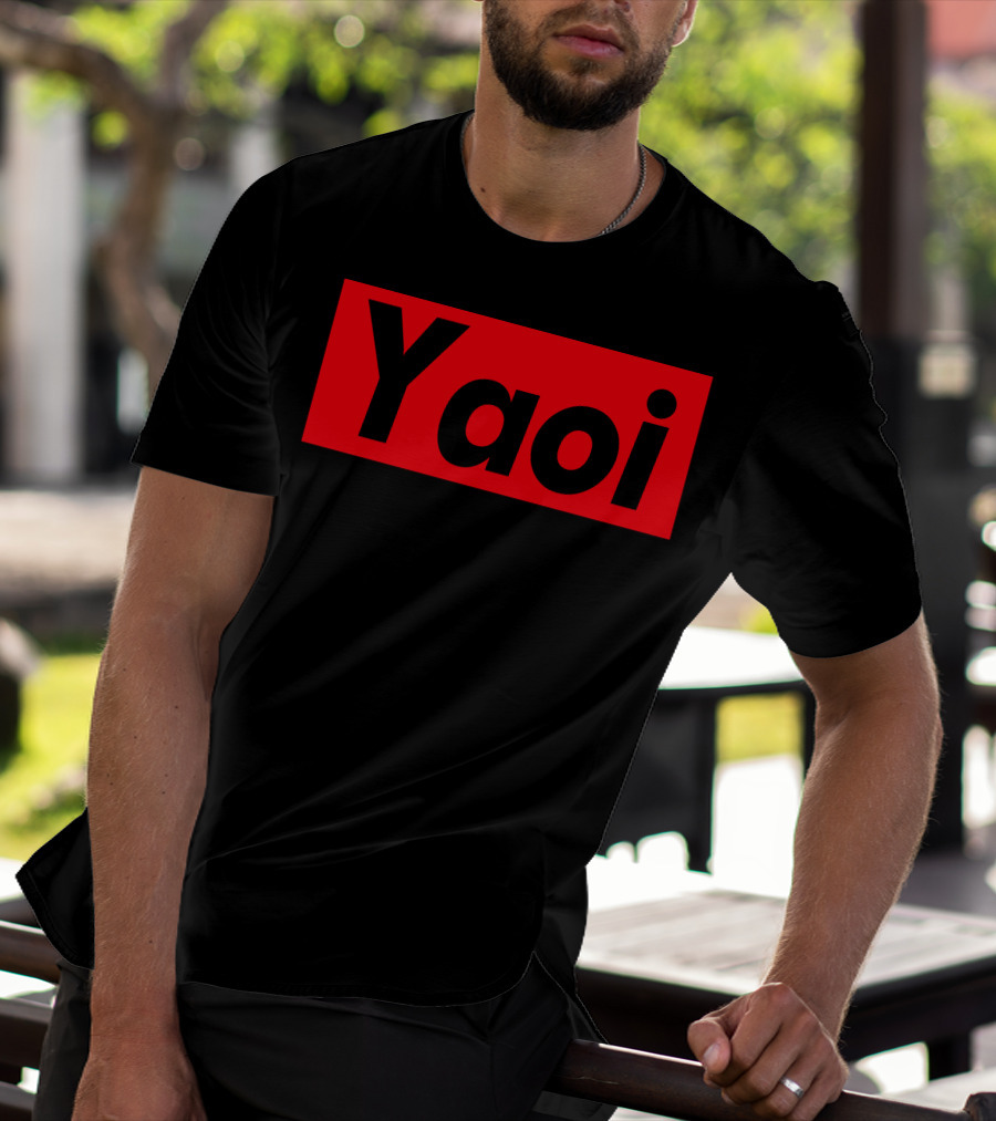Yaoi Red Black Bold Text Manga T-Shirt