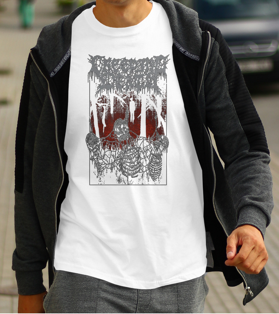 Creeping Death Skeletons In Haunted Forest With Hanging Figures T-Shirt