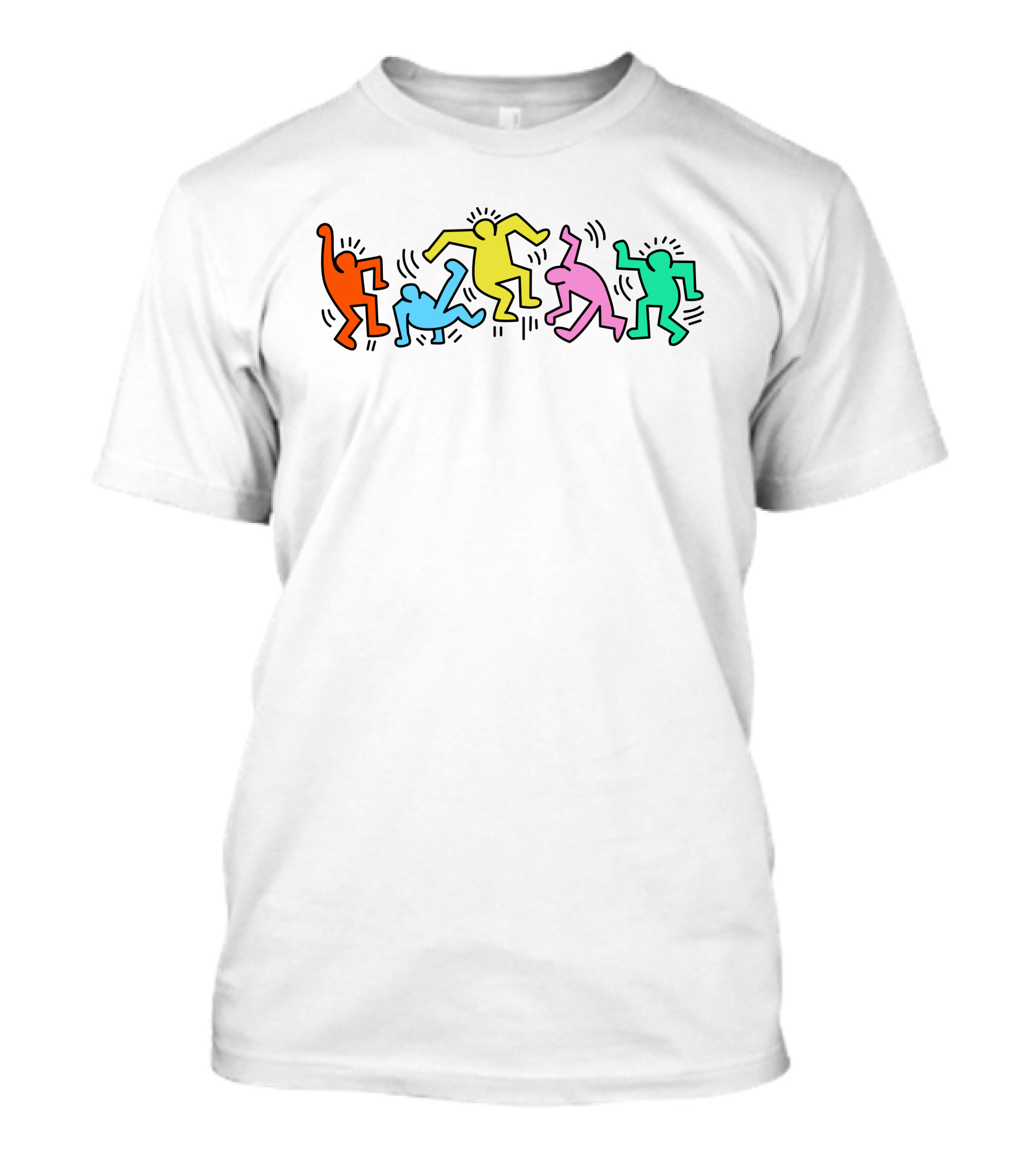 Keith Haring Vibrant Dancing Figures T-Shirt