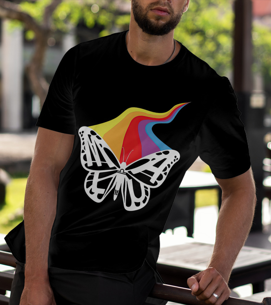 Malu Merch Butterfly Rainbow T-Shirt