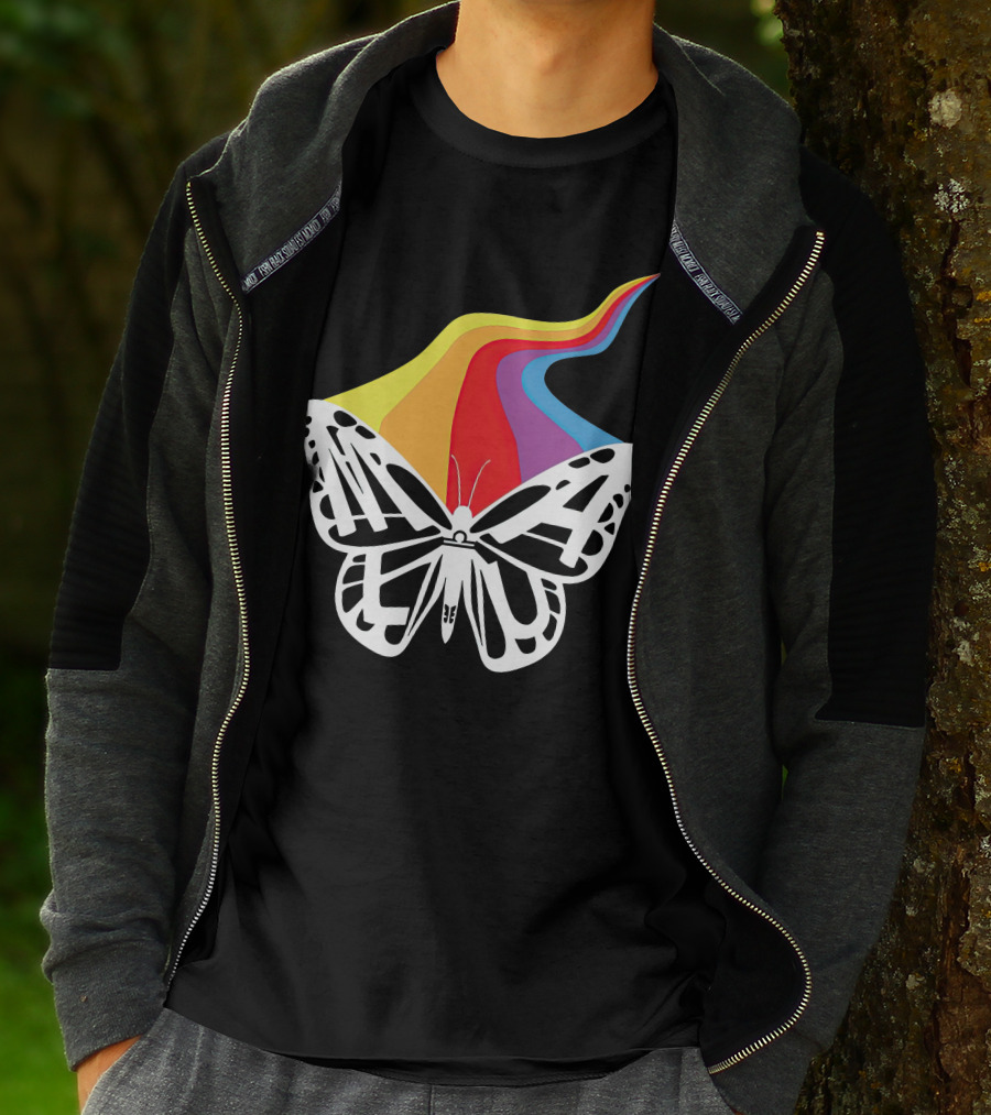 Malu Merch Butterfly Rainbow T-Shirt