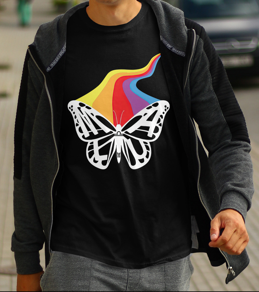 Malu Merch Butterfly Rainbow T-Shirt