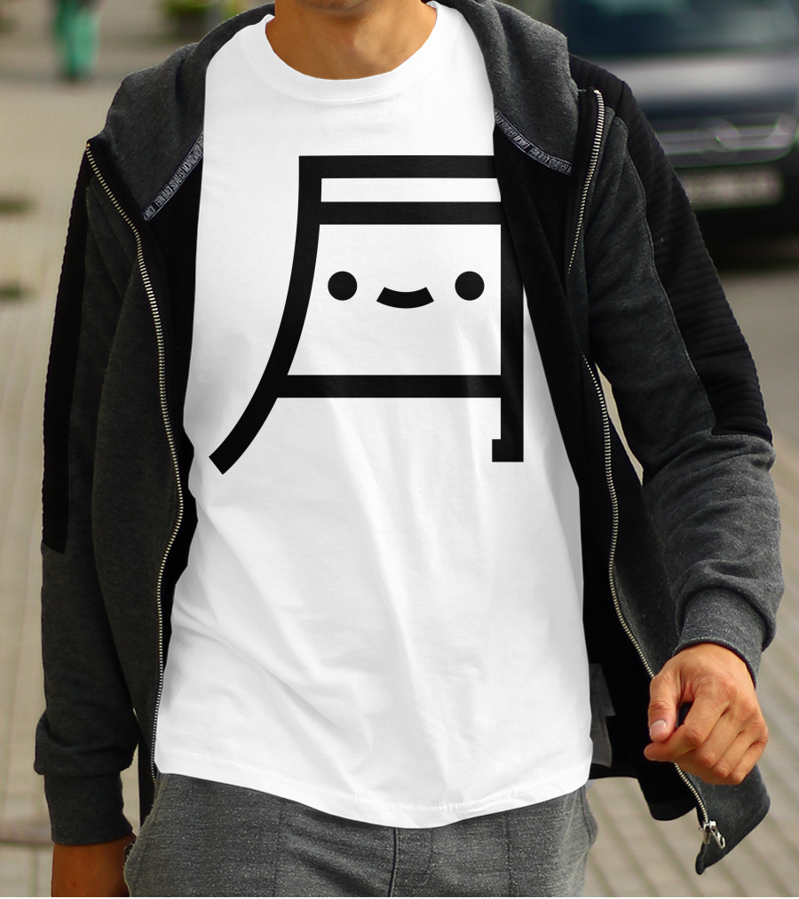 Tsuki Cute Kawaii Moon Face Emoticon Symbol Merch T-Shirt