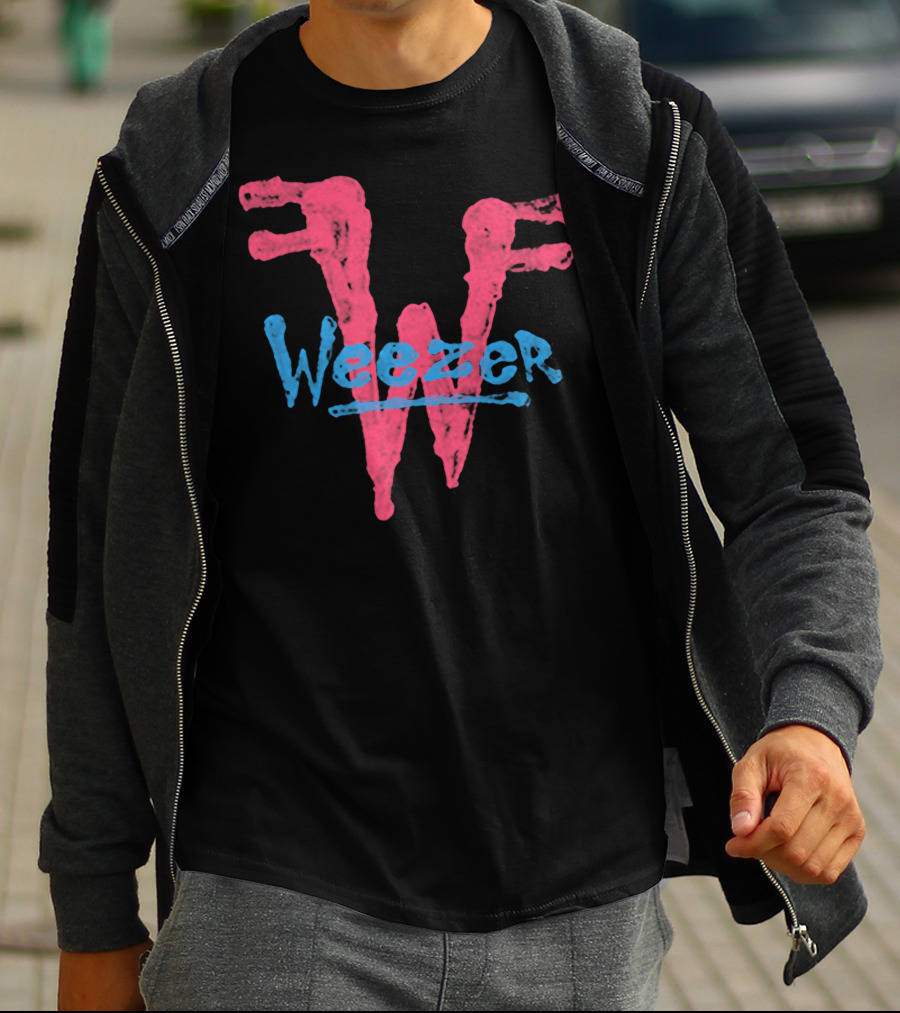 Weezer Vexinghex Bold Pink Blue T-Shirt