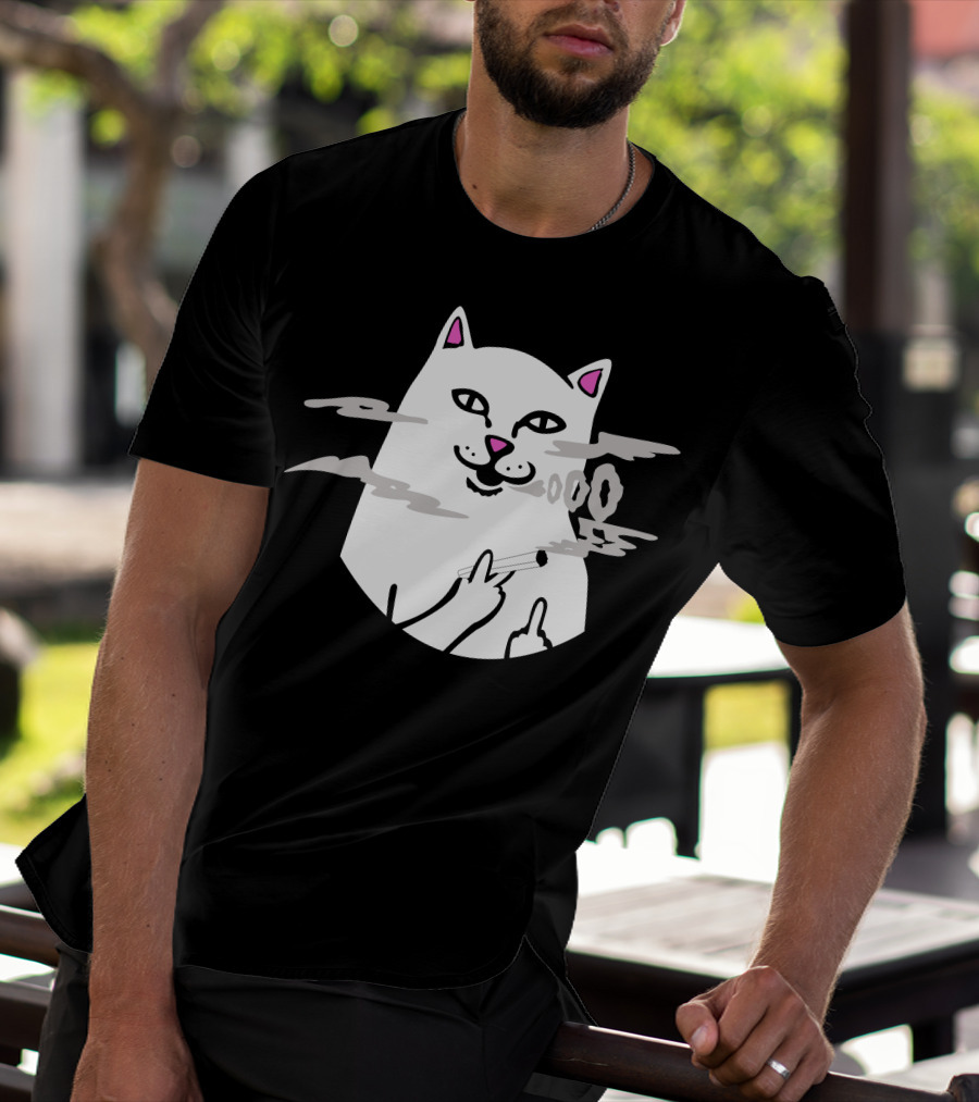 Bella Poarch Cat Smoking Middle Fingers T-Shirt