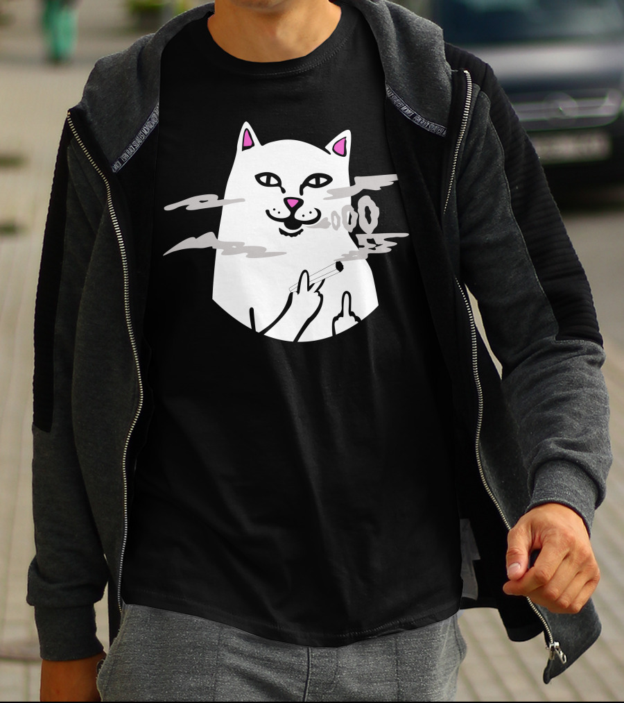 Bella Poarch Cat Smoking Middle Fingers T-Shirt