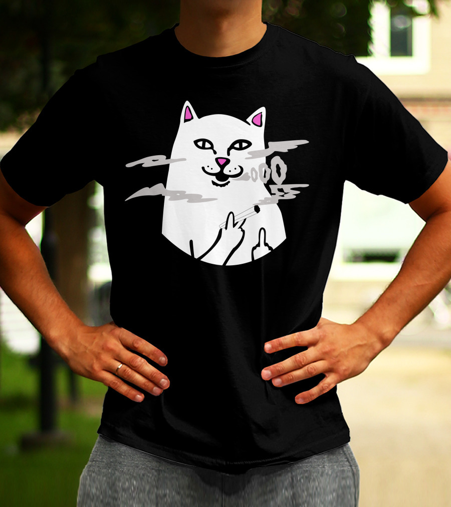 Bella Poarch Cat Smoking Middle Fingers T-Shirt