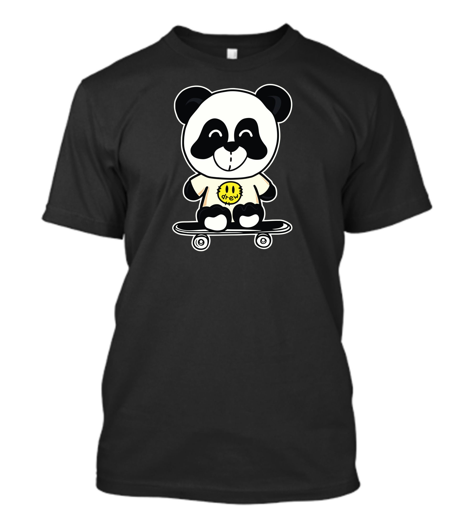 Drew House Panda Bear On Skateboard T-Shirt