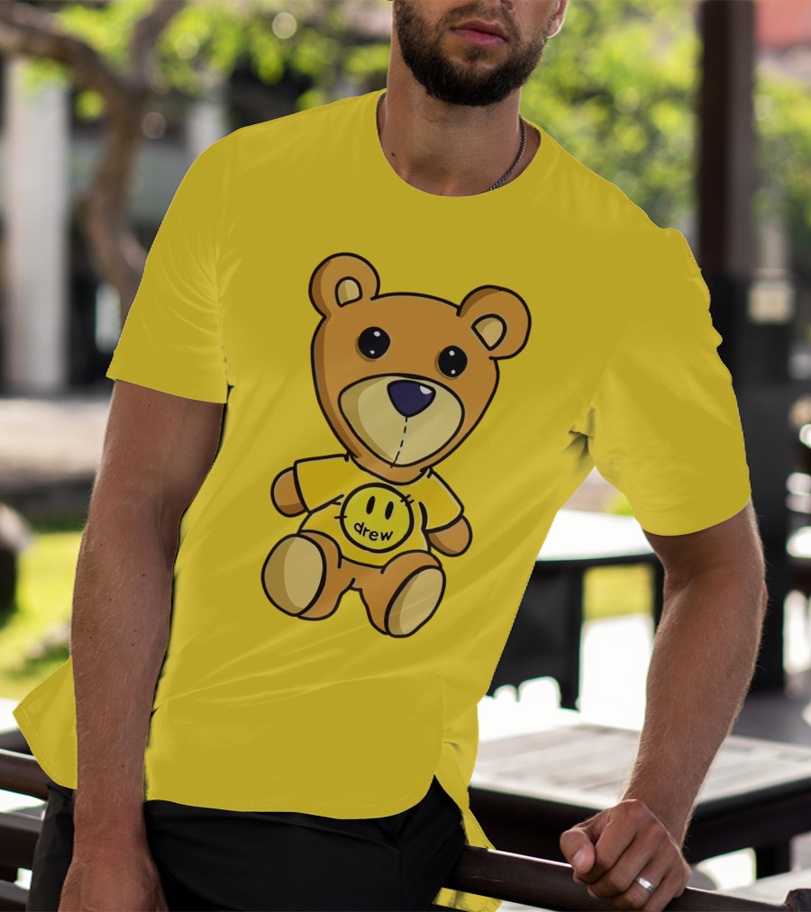 Drew House Teddy Bear Yellow Turtleneck T-Shirt
