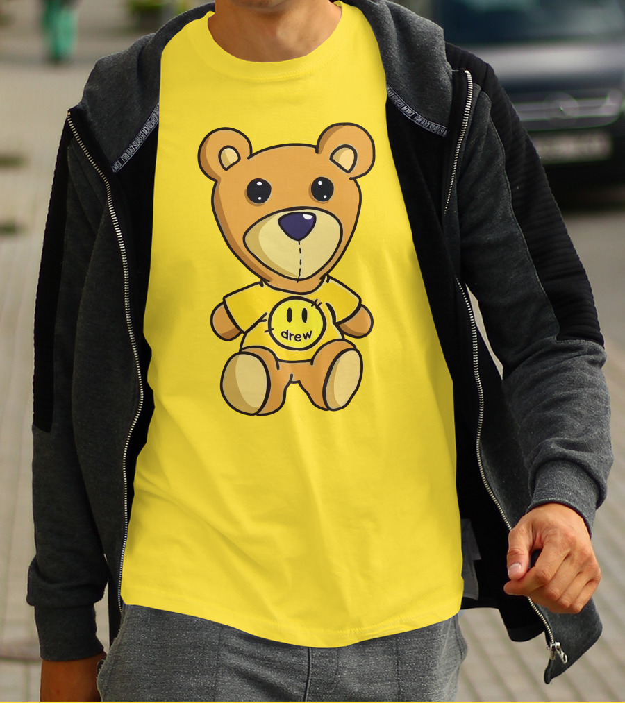 Drew House Teddy Bear Yellow Turtleneck T-Shirt