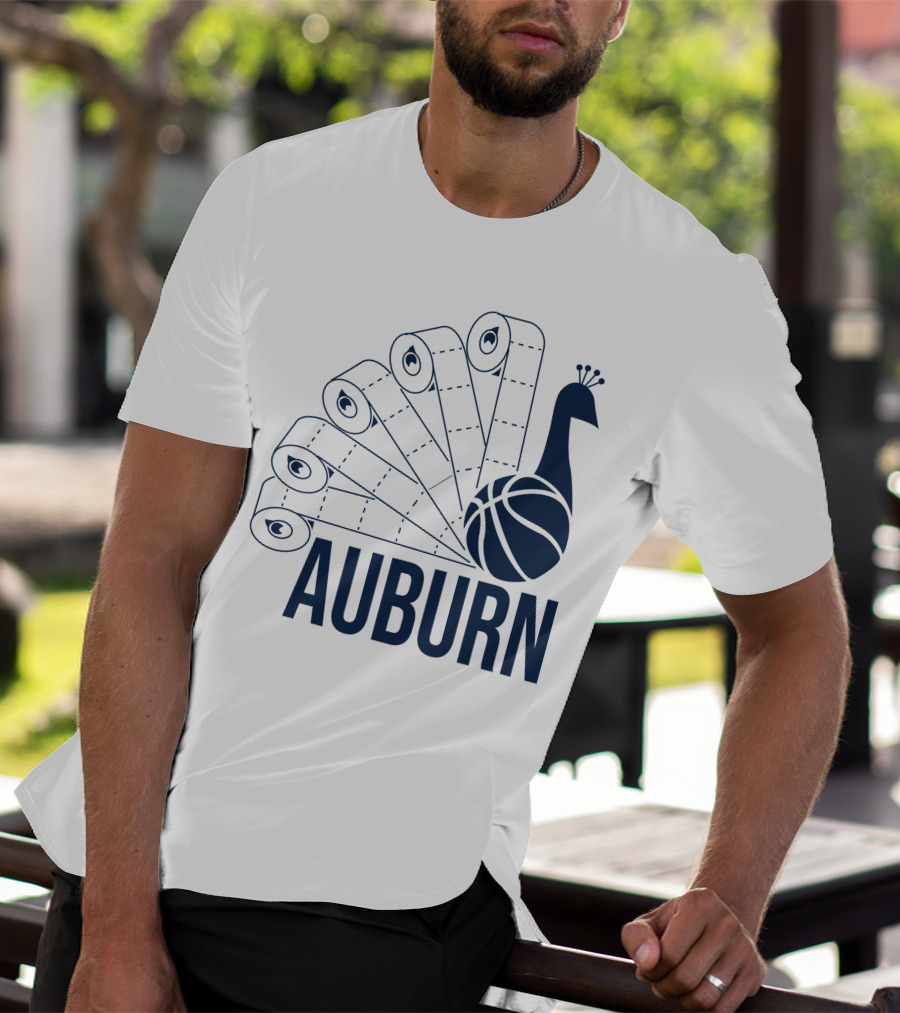 Auburn Peacock Toilet Paper Basketball T-Shirt