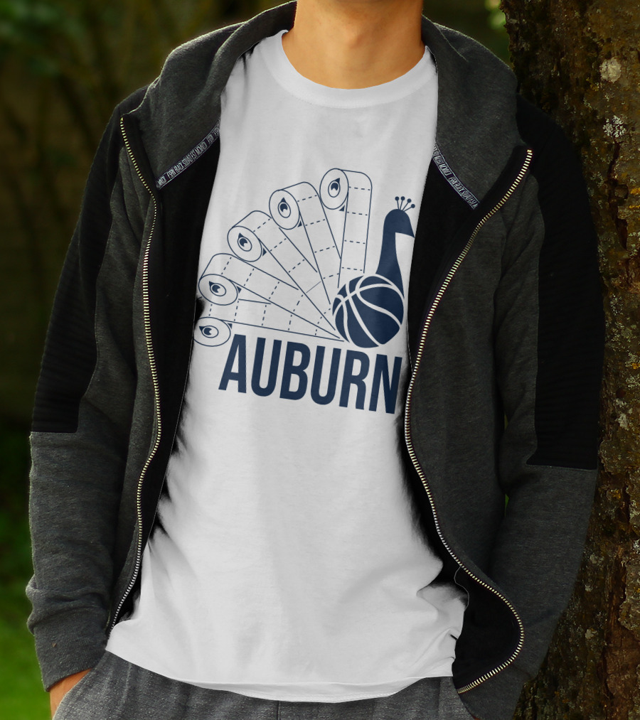 Auburn Peacock Toilet Paper Basketball T-Shirt
