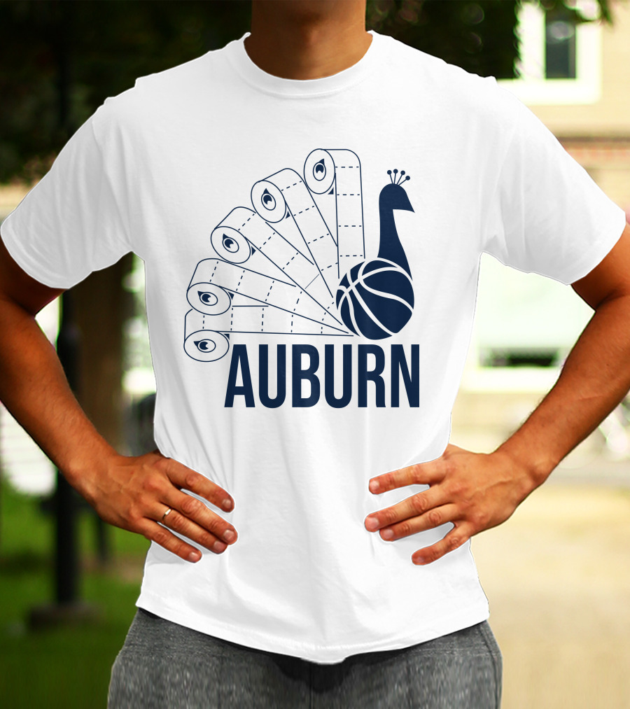 Auburn Peacock Toilet Paper Basketball T-Shirt