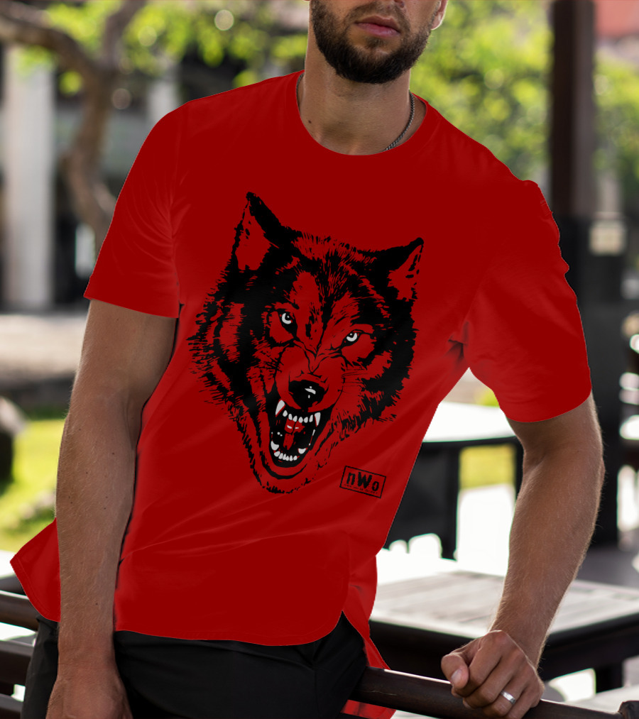 Nwo Wolfpac Red Wolf Head T-Shirt