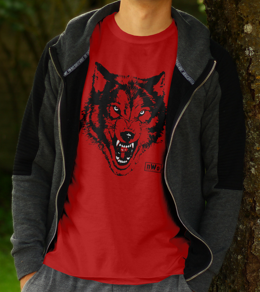 Nwo Wolfpac Red Wolf Head T-Shirt