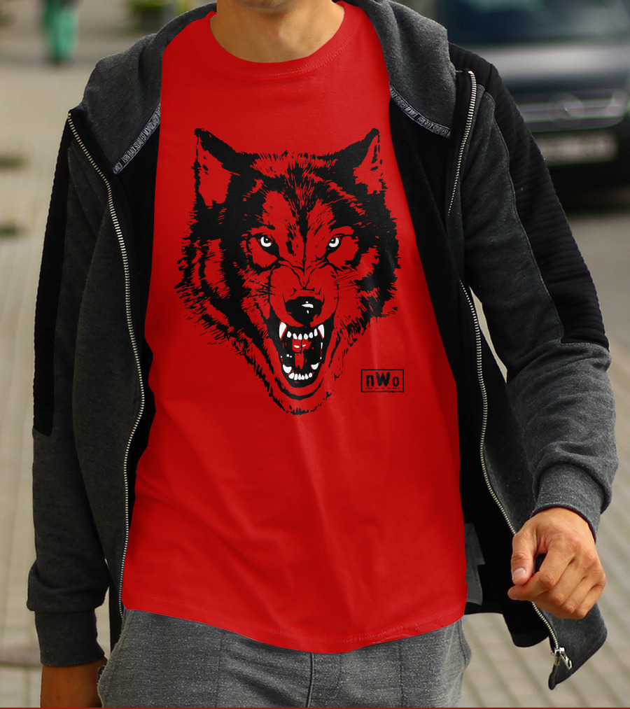 Nwo Wolfpac Red Wolf Head T-Shirt