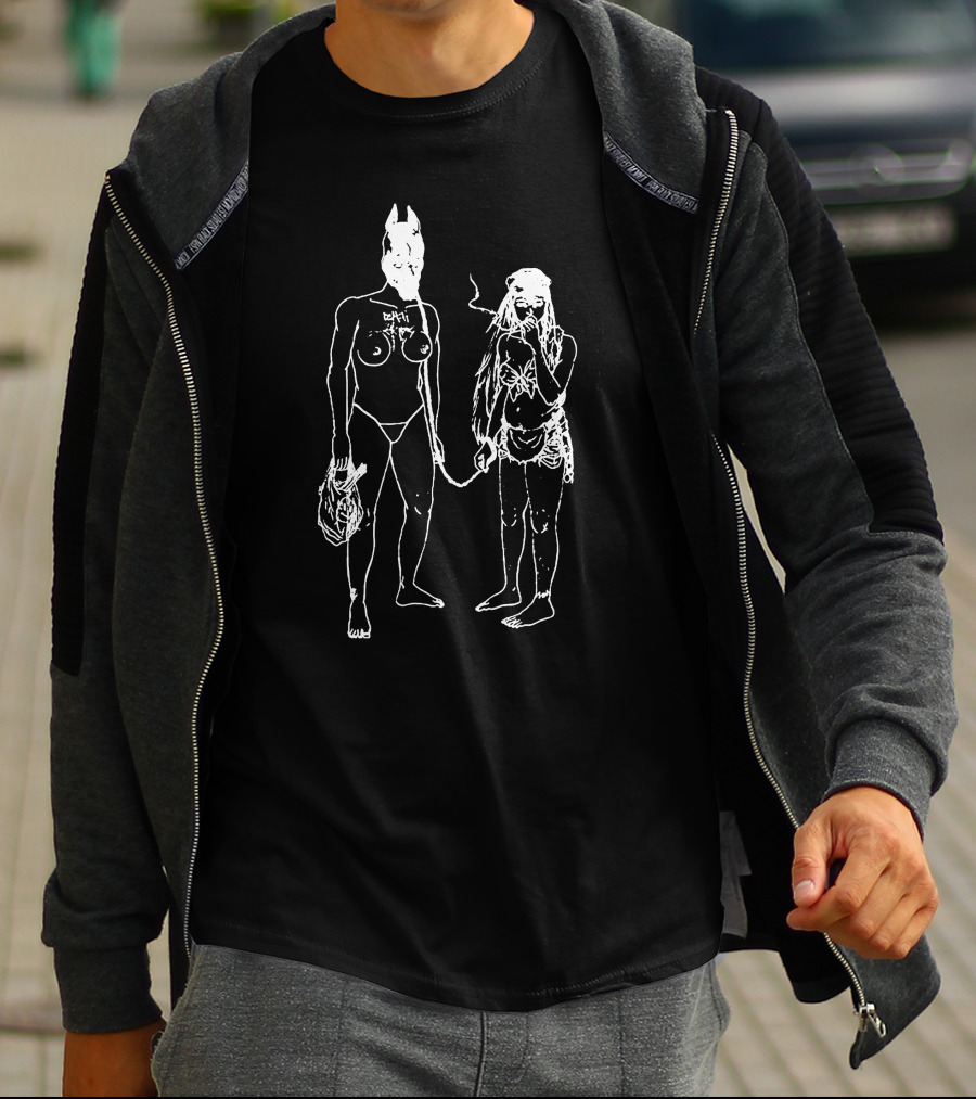 Death Grips Minimalist Line Art Characters T-Shirt