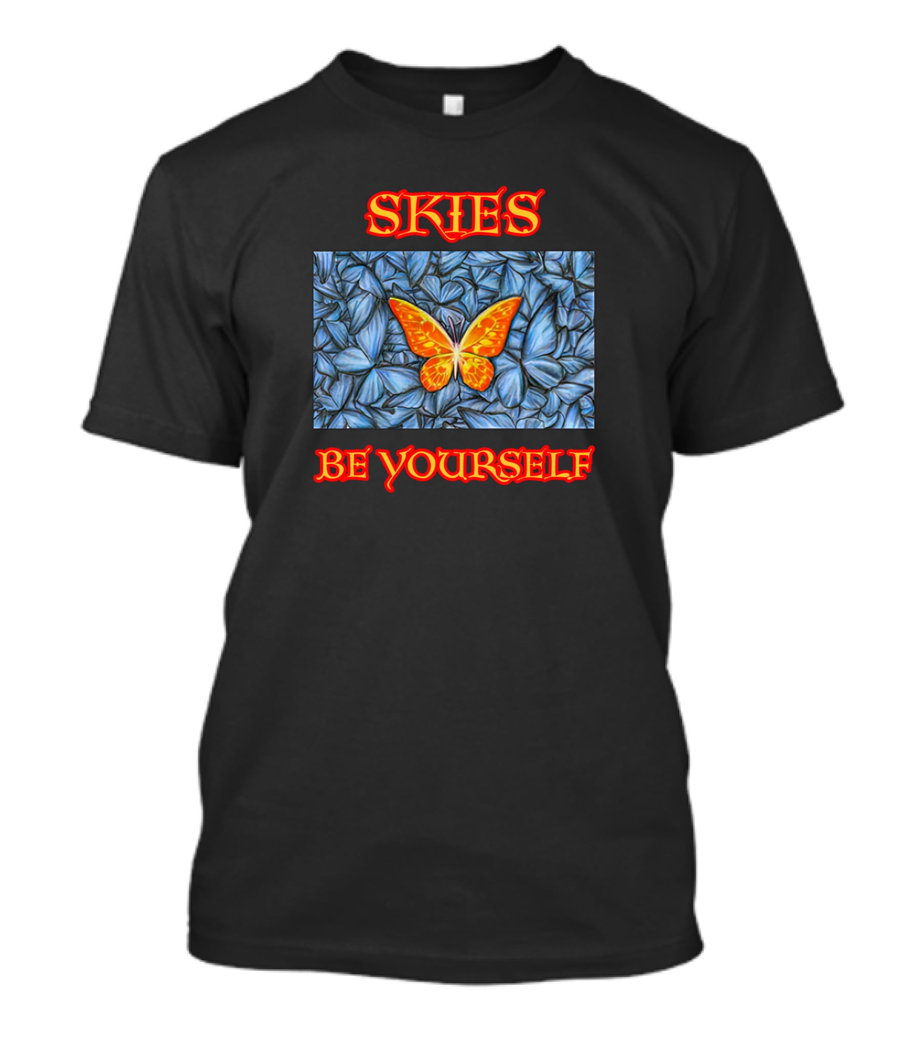 Skies Be Yourself Butterfly Blue And Orange Lil Skies Merch T-Shirt