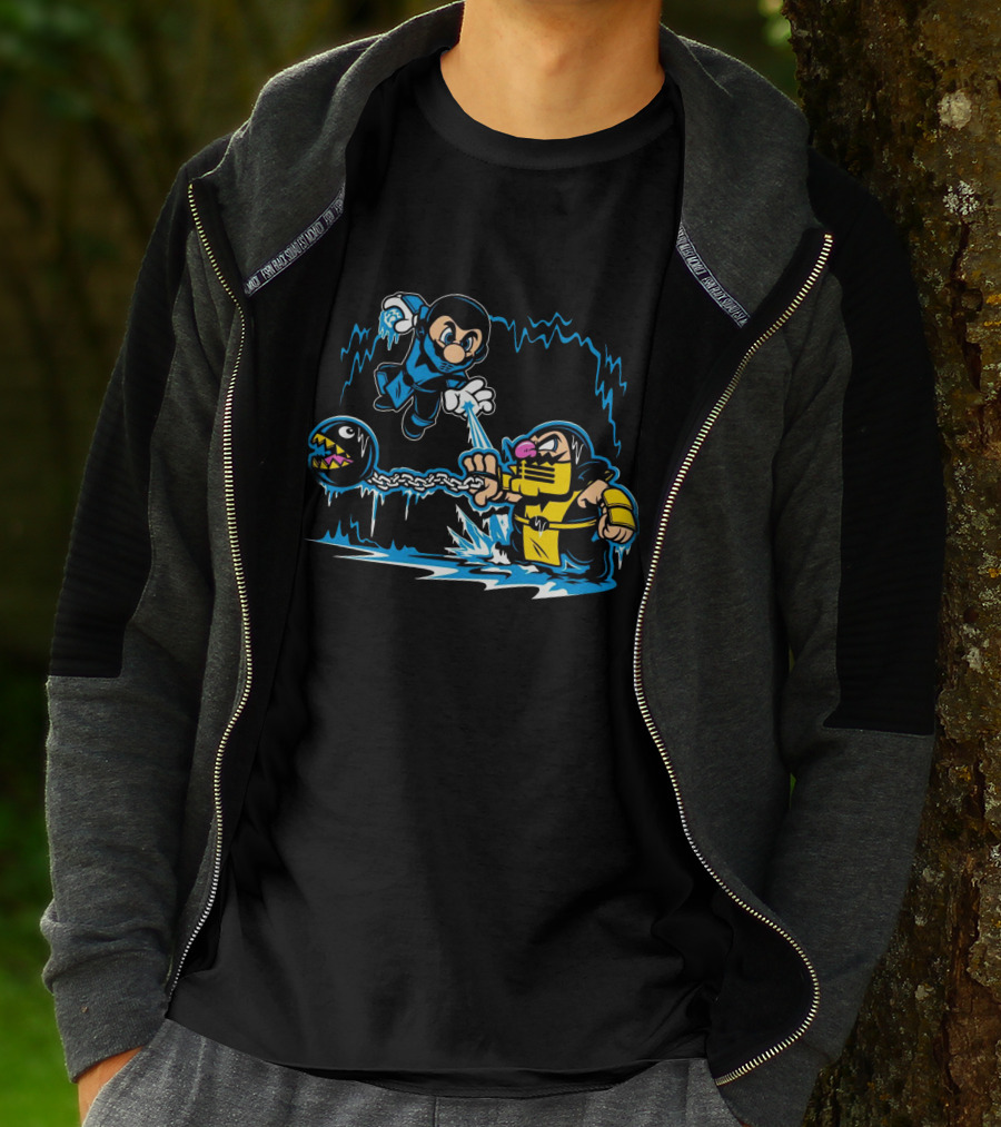 Super Nintendo Subzero Meets Scorpion With Chain Chomp T-Shirt