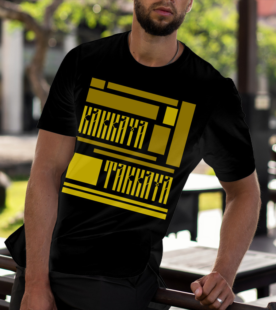 KAKKAYA TAKKAYA Bold Geometric Lettering T-Shirt