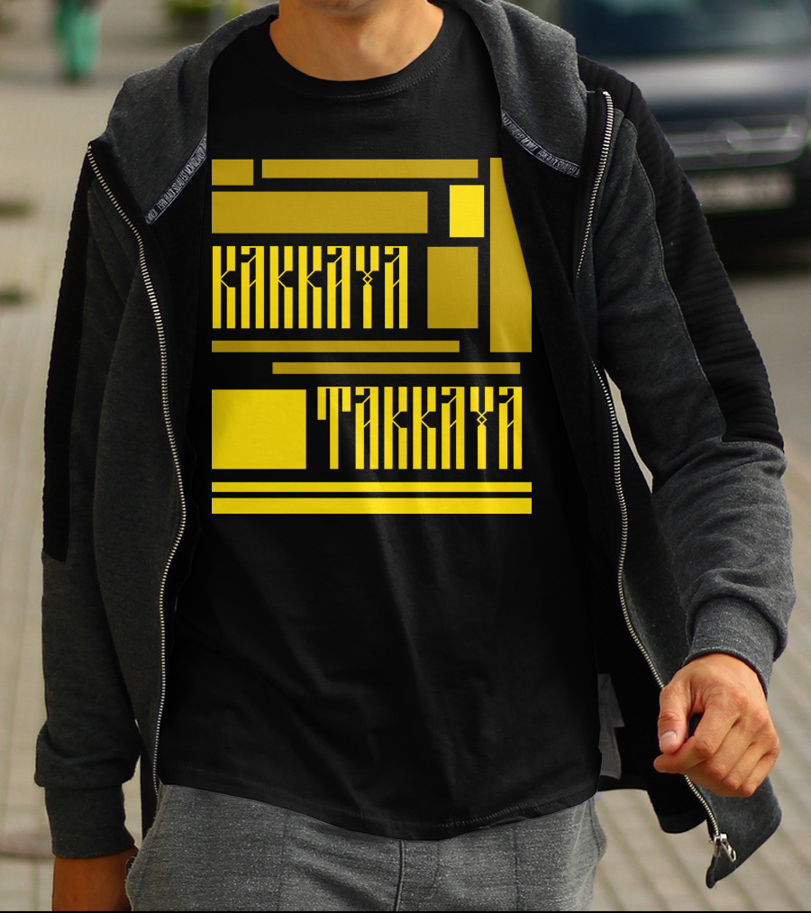 KAKKAYA TAKKAYA Bold Geometric Lettering T-Shirt