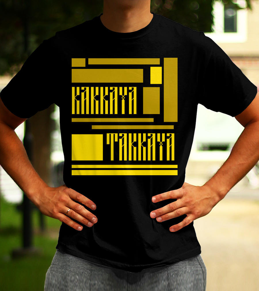 KAKKAYA TAKKAYA Bold Geometric Lettering T-Shirt