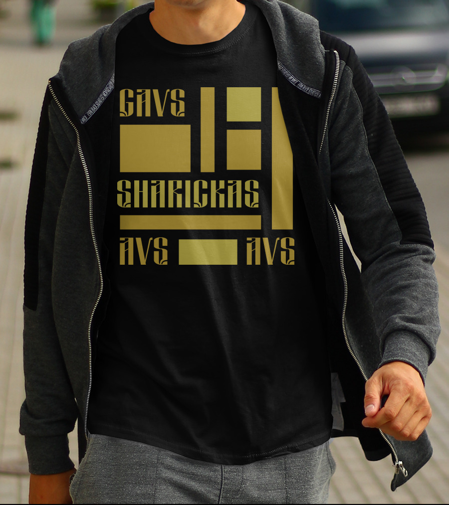 CAVS SHARICKAS AVS AVS Unique Lettering T-Shirt