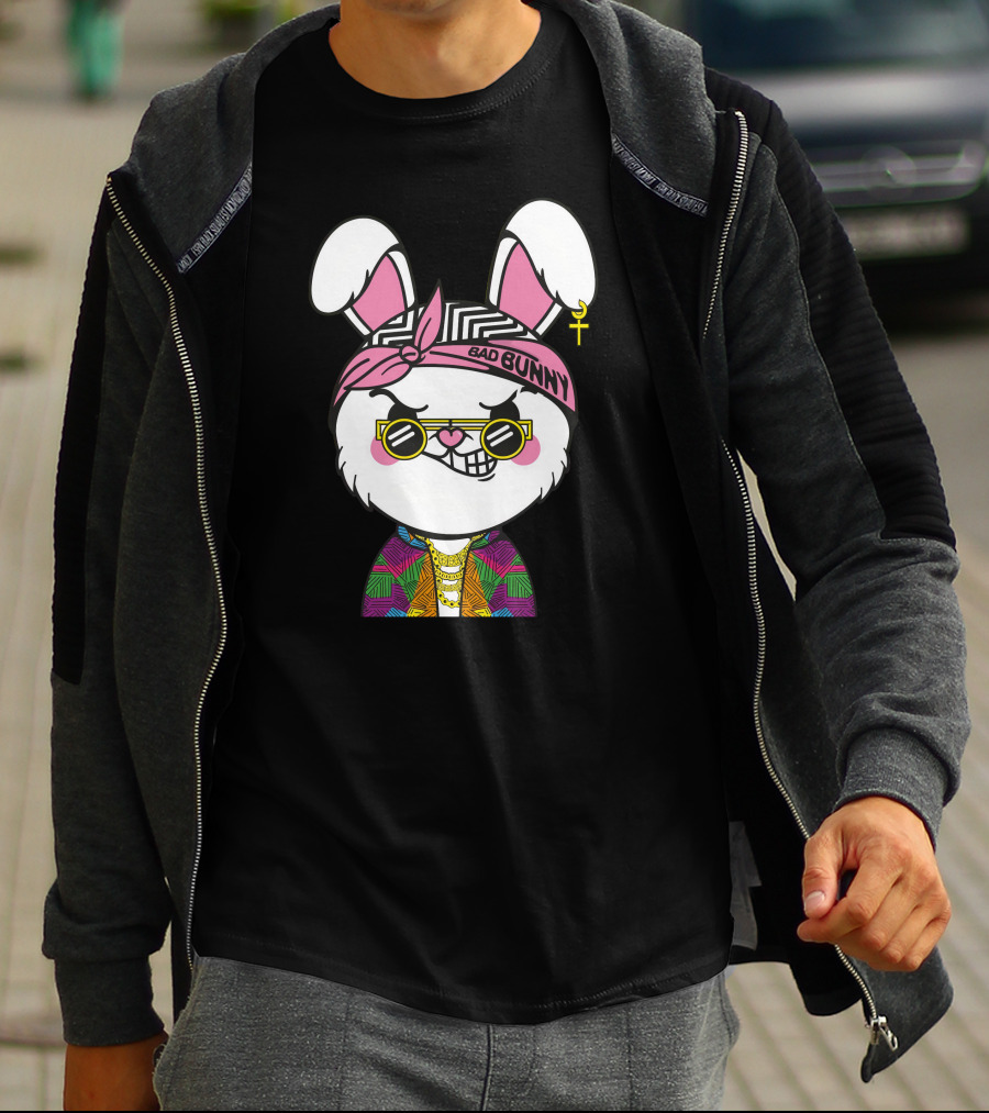 Bad Bunny Savage Rabbit Colorful T-Shirt